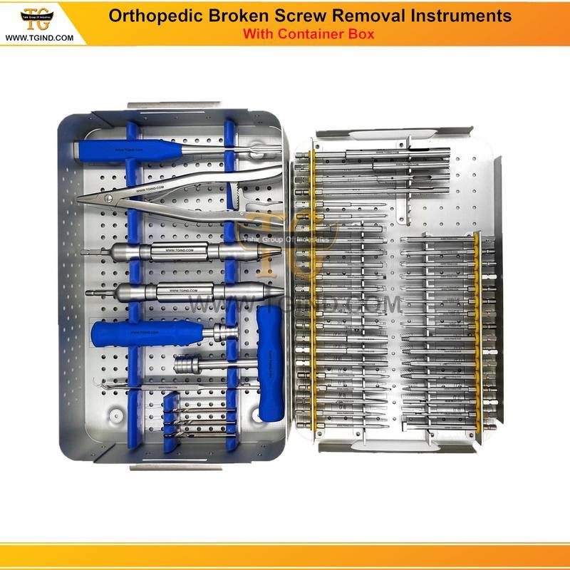 Orthopedic Broken Screw Removal Instruments, orthopedic instruments, TGI's own catalog photograph