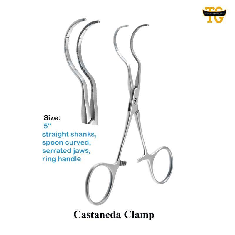 Castaneda Clamp, surgical instruments, TGI's own catalog photograph