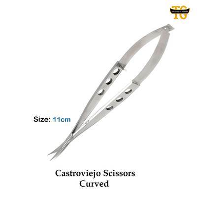 Castroviejo Cvd Scissors, surgical instruments, TGI's own catalog photograph