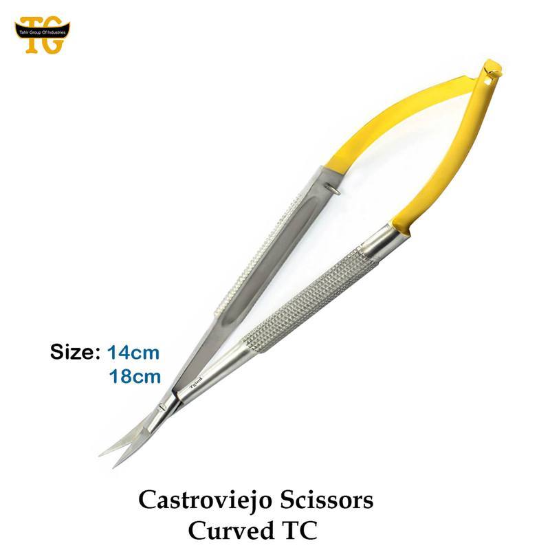 Castroviejo Cvd Scissors TC, surgical instruments, TGI's own catalog photograph
