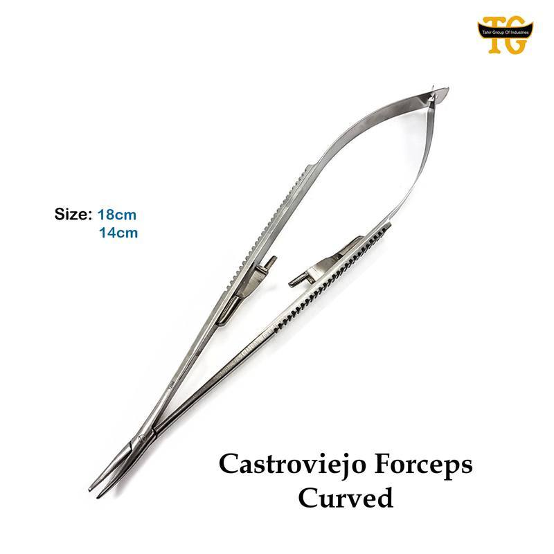 Castroviejo Forceps Cvd, surgical instruments, TGI's own catalog photograph