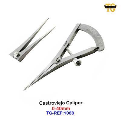 Castroviejo Gauge, dental instruments, TGI's own catalog photograph