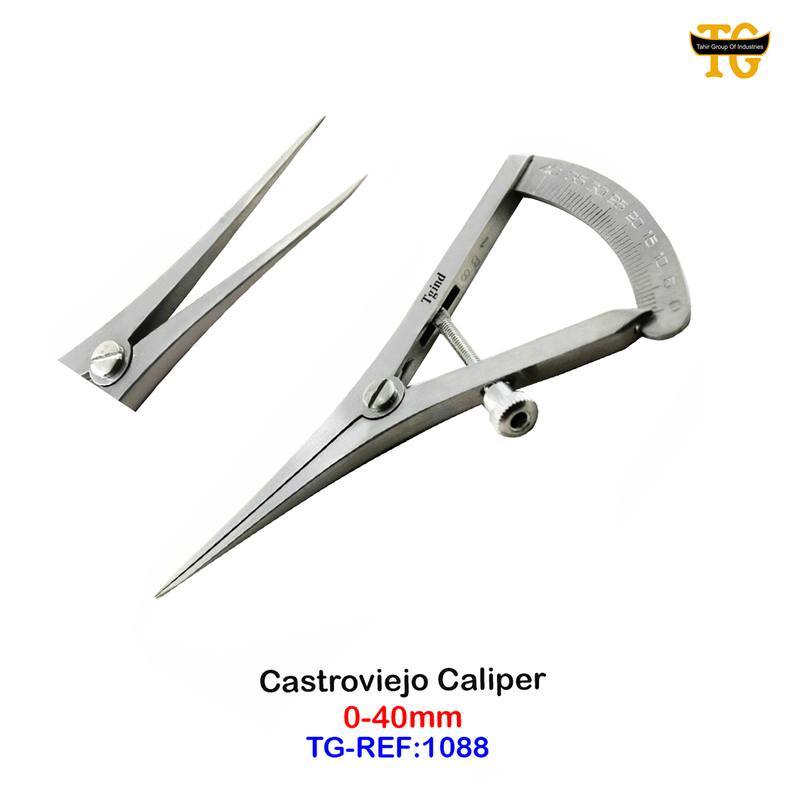 Castroviejo Gauge, dental instruments, TGI's own catalog photograph