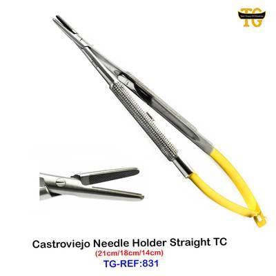 Castroviejo Needle Holder, dental instruments, TGI's own catalog photograph