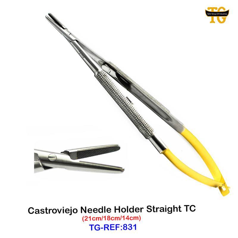 Castroviejo Needle Holder, dental instruments, TGI's own catalog photograph