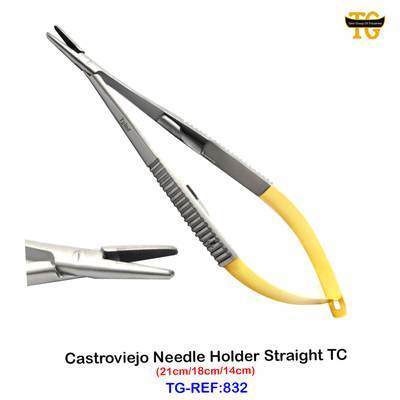 Castroviejo Needle Holder, dental instruments, TGI's own catalog photograph
