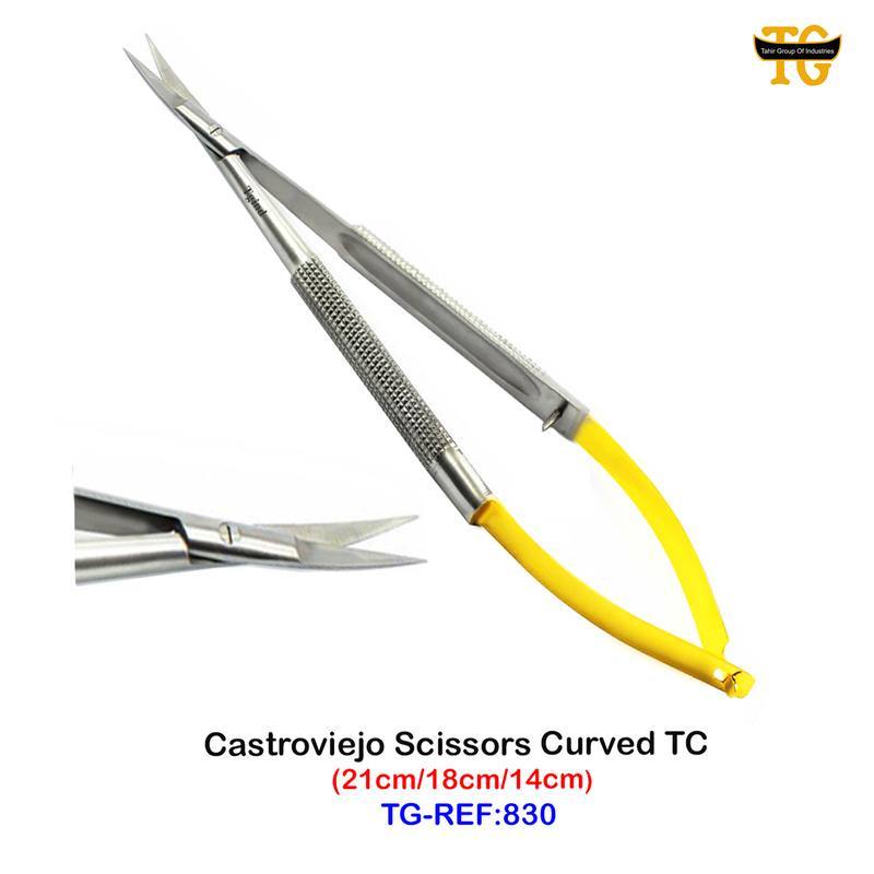 Castroviejo Scissors, dental instruments, TGI's own catalog photograph
