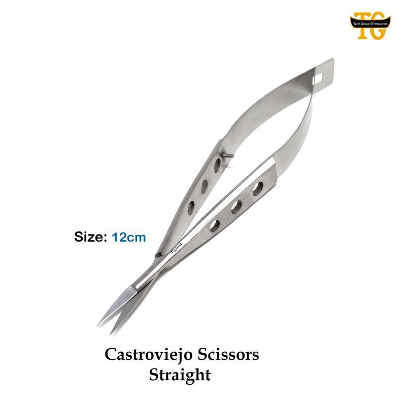 Castroviejo Str Scissors, surgical instruments, TGI's own catalog photograph