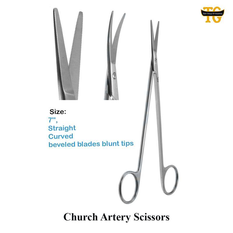 Church Artery Scissors, surgical instruments, TGI's own catalog photograph