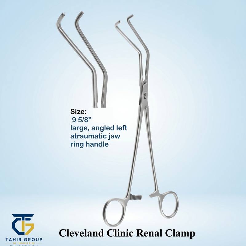 Cleveland Clinic Renal Clamp, surgical instruments, TGI's own catalog photograph