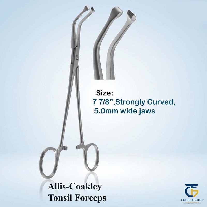 Coakley Allis Tissue Tonsil Forceps, ENT instruments, TGI's own catalog photograph