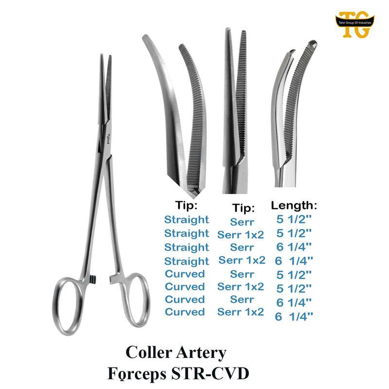Coller Artery Forceps, surgical instruments, TGI's own catalog photograph