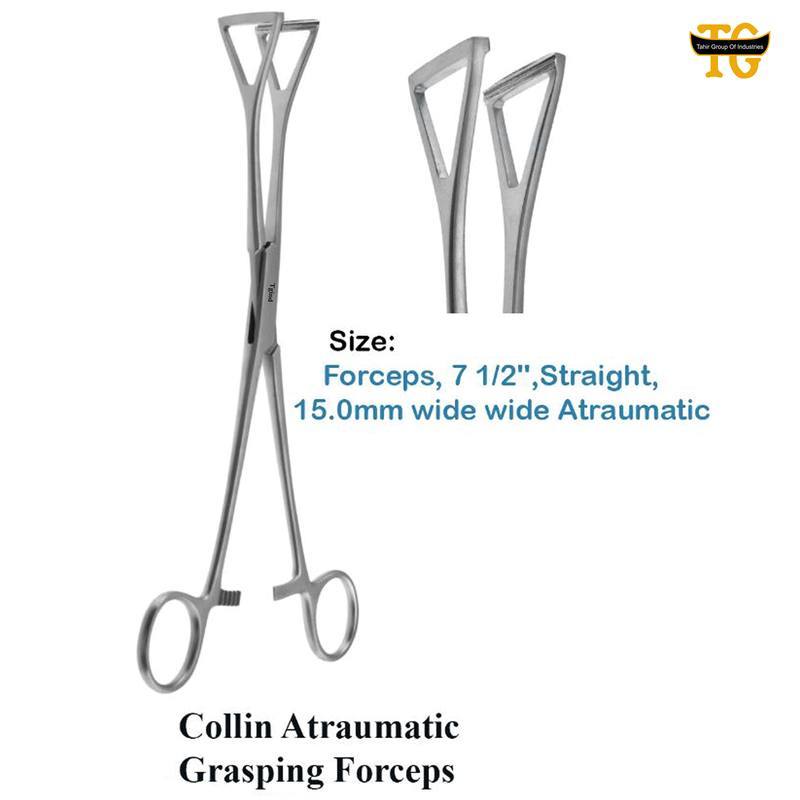 Collin Atraumatic Grasping Forceps, surgical instruments, TGI's own catalog photograph