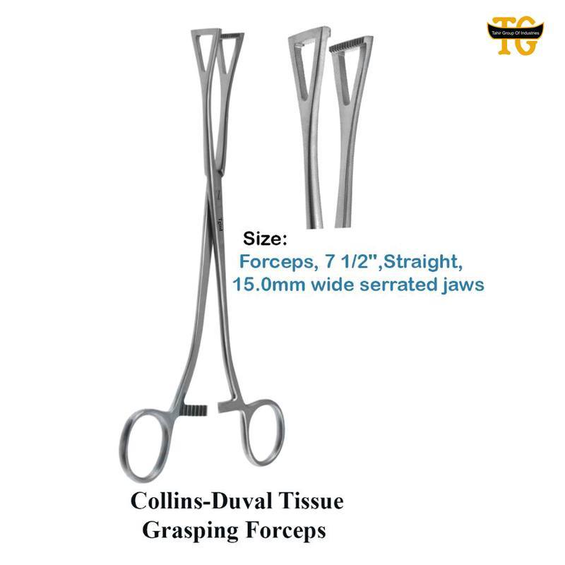 Collins-Duval Tissue Grasping Forceps, surgical instruments, TGI's own catalog photograph