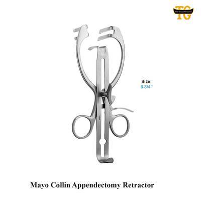 Mayo Collin Appendectomy Retractor, surgical instruments, TGI's own catalog photograph