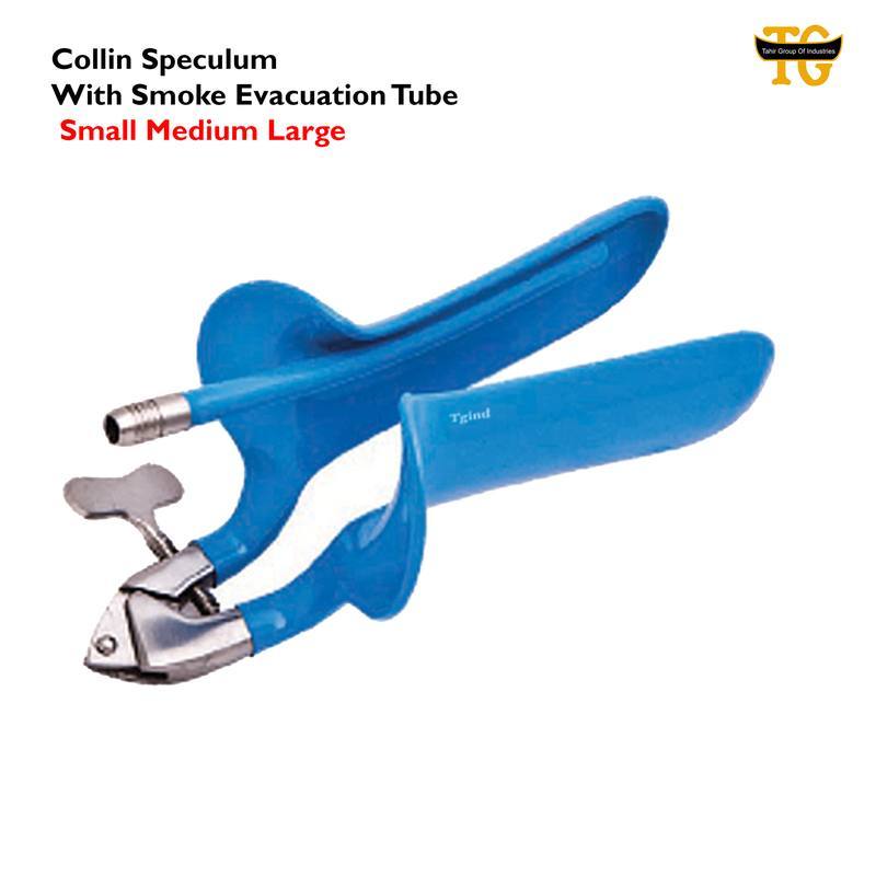 Collin Speculum With Smoke Evacuation Tube, electrosurgical instruments, TGI's own catalog photograph