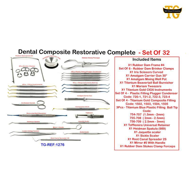 Composite Restorative Kit, dental instruments, TGI's own catalog photograph