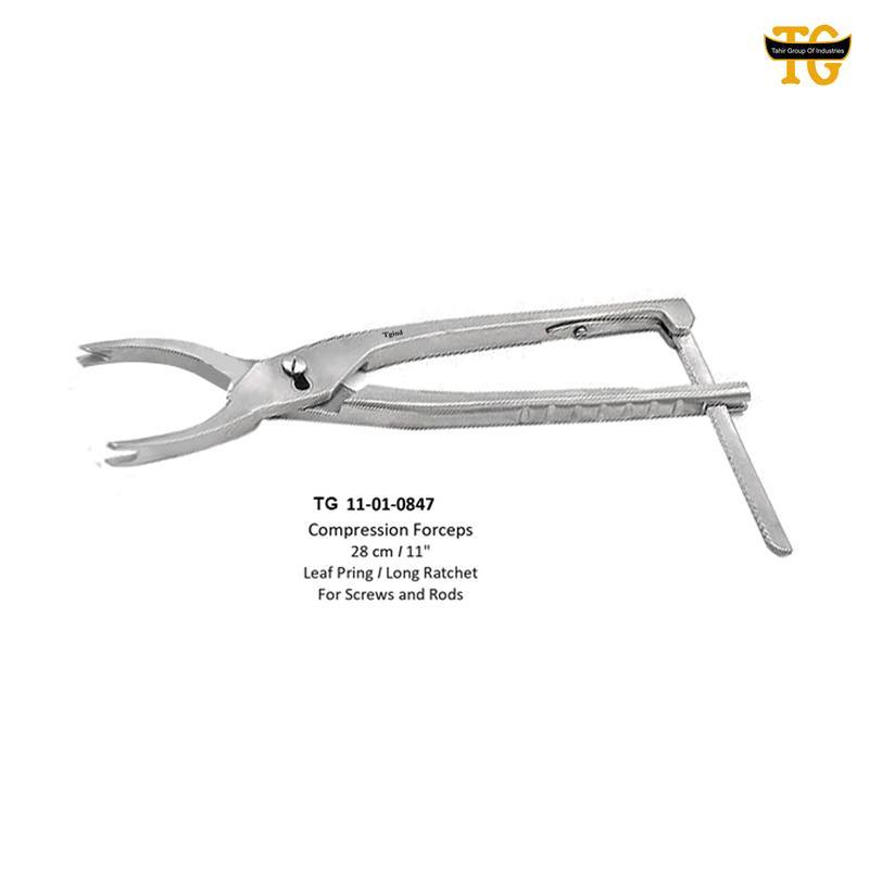 Compression Forceps, orthopedic instruments, TGI's own catalog photograph