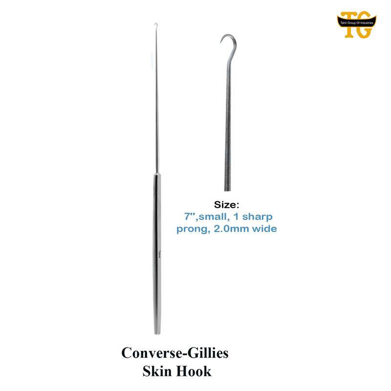 Converse-Gillies Skin Hook, surgical instruments, TGI's own catalog photograph