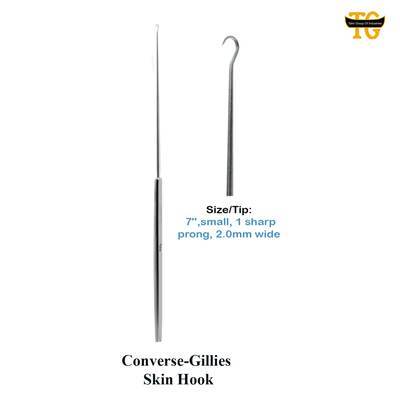 Converse-Gillies Skin Hook, surgical instruments, TGI's own catalog photograph