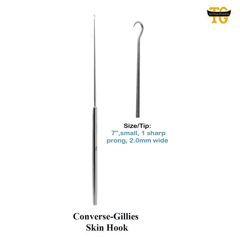 Converse-Gillies Skin Hook, surgical instruments, TGI's own catalog photograph