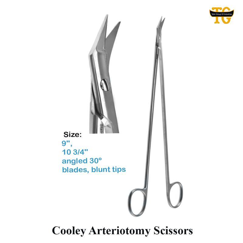 Cooley Arteriotomy Scissors, surgical instruments, TGI's own catalog photograph