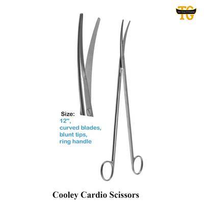 Cooley Cardio Scissors, surgical instruments, TGI's own catalog photograph