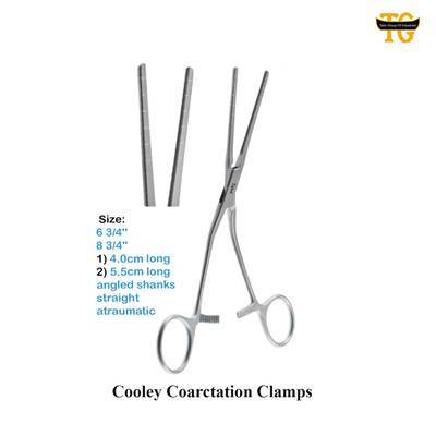 Cooley Clamp, surgical instruments, TGI's own catalog photograph