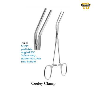 Cooley Clamp, surgical instruments, TGI's own catalog photograph