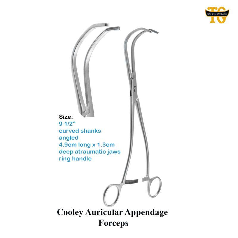Cooley Auricular Appendage Forceps, surgical instruments, TGI's own catalog photograph