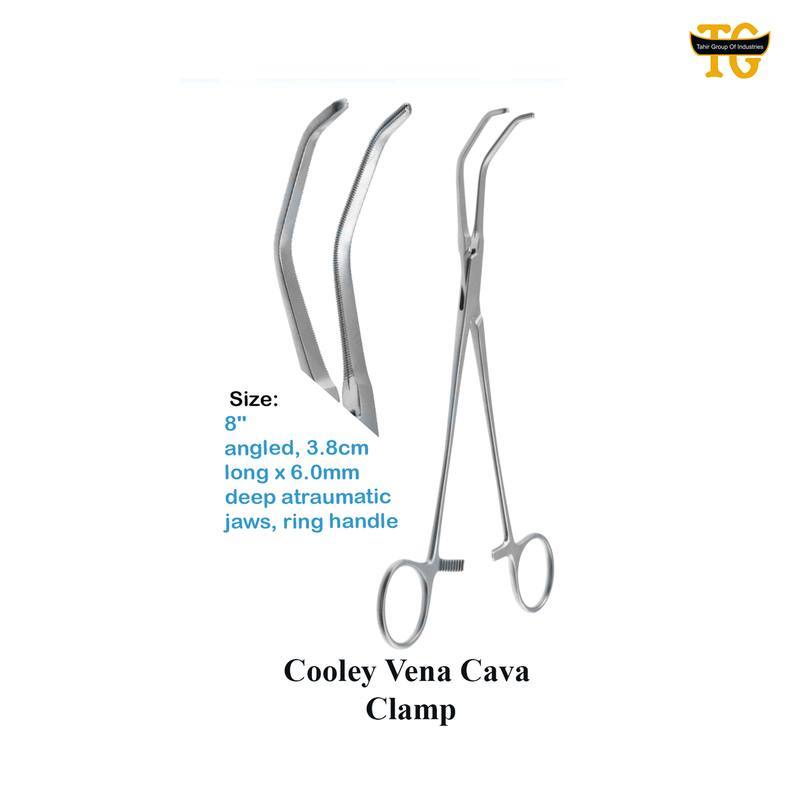 Cooley Vena Cava Clamp, surgical instruments, TGI's own catalog photograph