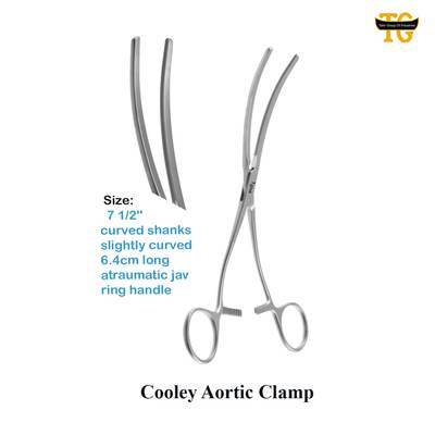 Cooley Clamp, surgical instruments, TGI's own catalog photograph