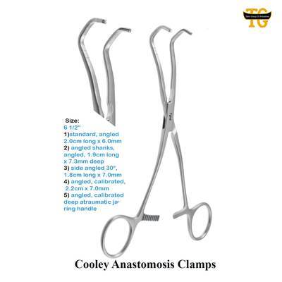 Cooley Clamp, surgical instruments, TGI's own catalog photograph