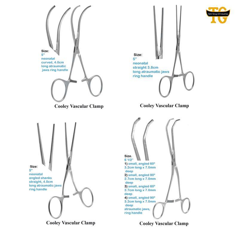 Cooley Vascular Clamp, surgical instruments, TGI's own catalog photograph