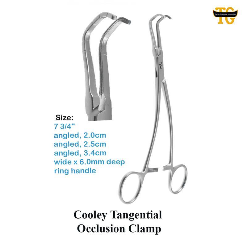Cooley Tangential Occlusion Clamp, surgical instruments, TGI's own catalog photograph