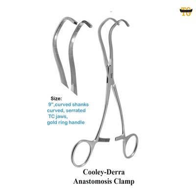 Cooley Derra Clamp, surgical instruments, TGI's own catalog photograph