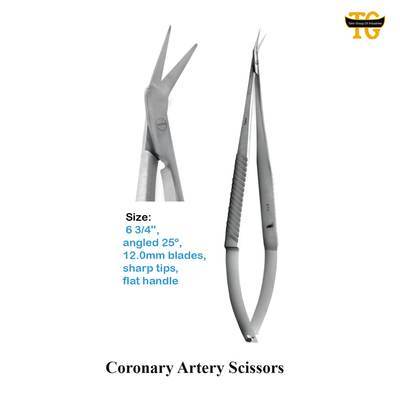 Coronary Artery Scissors, surgical instruments, TGI's own catalog photograph