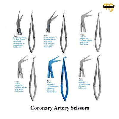 Coronary Artery Scissors, surgical instruments, TGI's own catalog photograph