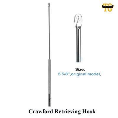 Crawford Retrieving Hook, surgical instruments, TGI's own catalog photograph