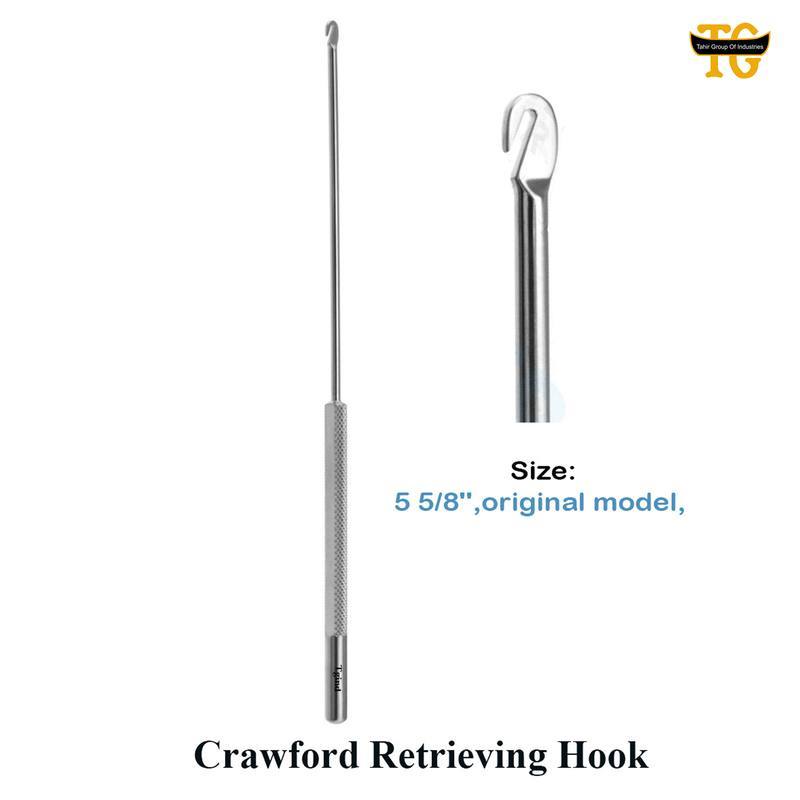Crawford Retrieving Hook, surgical instruments, TGI's own catalog photograph