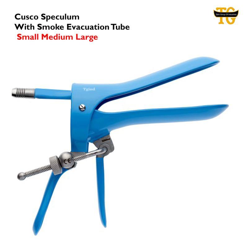 Cusco Speculum With Smoke Evacuation Tube, electrosurgical instruments, TGI's own catalog photograph