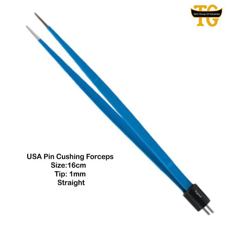 USA Pin Cushing Forceps, electrosurgical instruments, TGI's own catalog photograph
