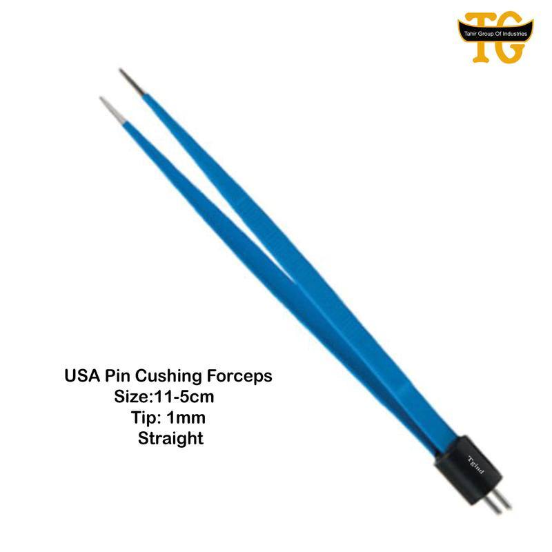 USA Pin Cushing Forceps, electrosurgical instruments, TGI's own catalog photograph
