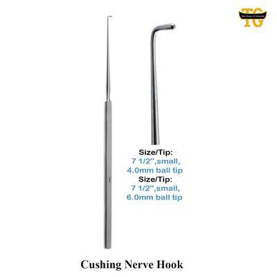 Cushing Nerve Hook, surgical instruments, TGI's own catalog photograph