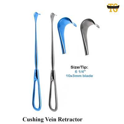 Cushing Vein Retractor, surgical instruments, TGI's own catalog photograph