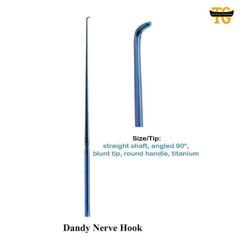 Dandy Nerve Hook, surgical instruments, TGI's own catalog photograph