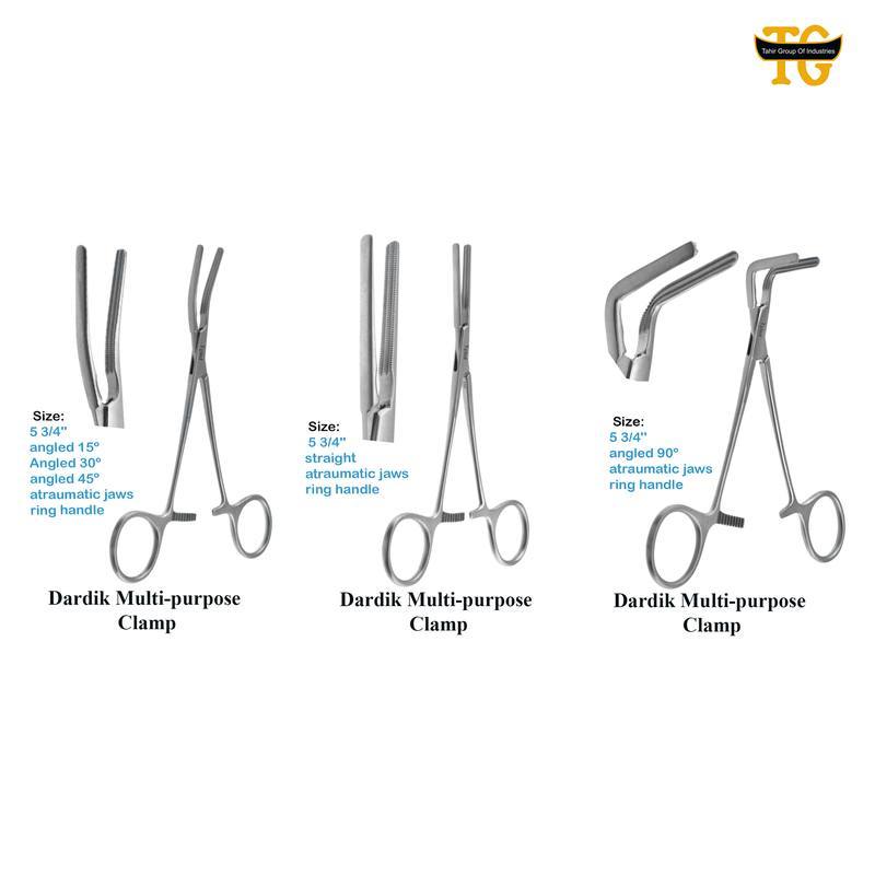 Dardik Clamp, surgical instruments, TGI's own catalog photograph