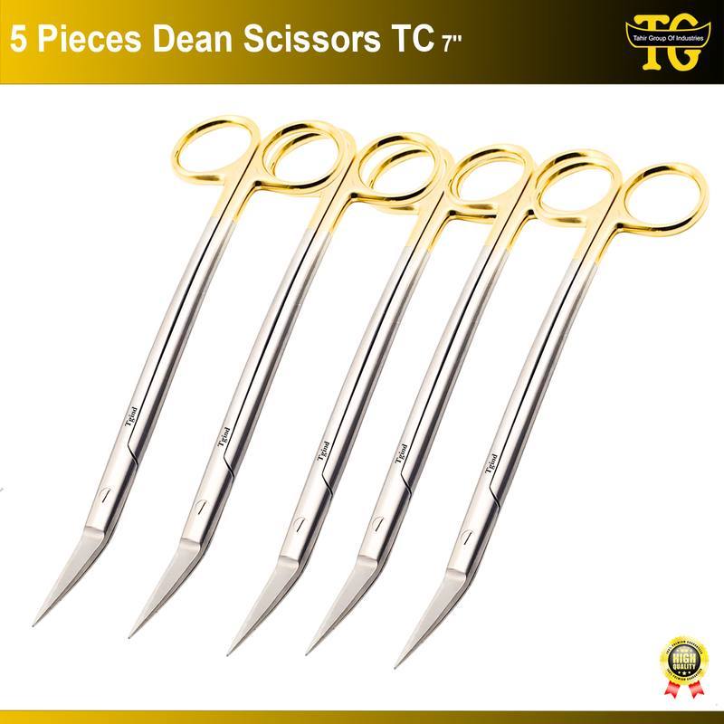 Dean Scissors TC 5 Pcs Set, surgical instruments, TGI's own catalog photograph