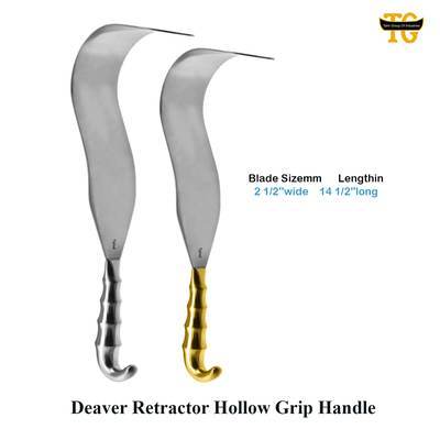 Deaver Retractor Hollow Grip Handle, surgical instruments, TGI's own catalog photograph