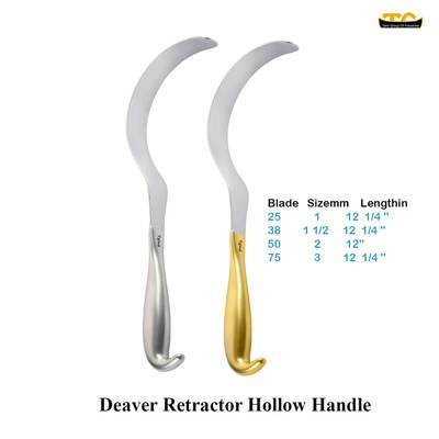 Deaver Retractor Hollow Handle, surgical instruments, TGI's own catalog photograph